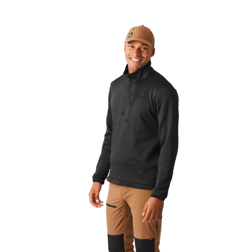 Blake grid m 1/4 fleece black