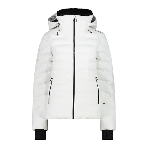 Woman jacket fix hood white