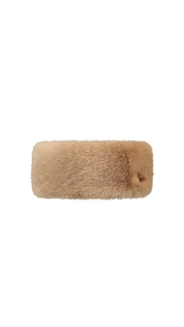Fur headband light brown