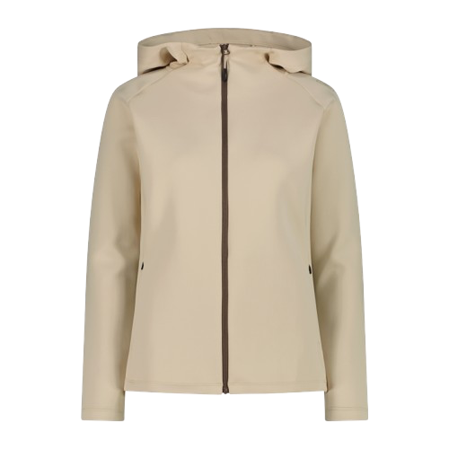 Woman jacket fix hood  cream